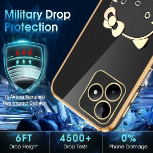 کاور گاردتک آساک مدل Kitty Strap مناسب برای گوشی موبایل ریلمی Realme C63/ C61 به همراه بند