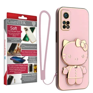 کاور گاردتک اساک مدل Kitty Strap مناسب برای گوشی موبایل شیائومی Mi 10T/ Mi 10T Pro به همراه بند