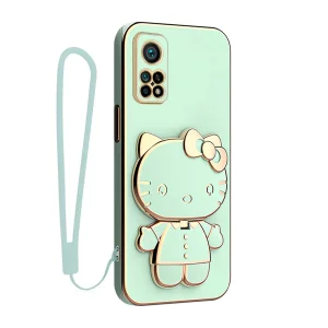 کاور گاردتک اساک مدل Kitty Strap مناسب برای گوشی موبایل شیائومی Mi 10T/ Mi 10T Pro به همراه بند
