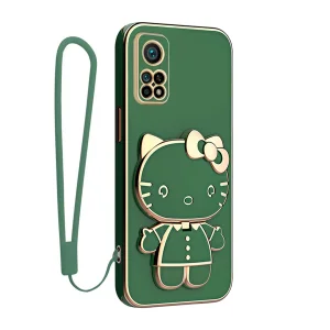 کاور گاردتک اساک مدل Kitty Strap مناسب برای گوشی موبایل شیائومی Mi 10T/ Mi 10T Pro به همراه بند