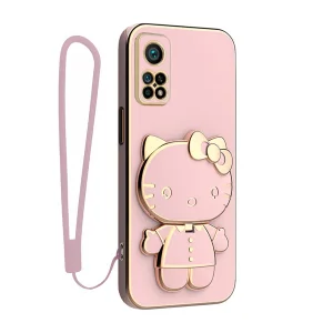 کاور گاردتک اساک مدل Kitty Strap مناسب برای گوشی موبایل شیائومی Mi 10T/ Mi 10T Pro به همراه بند