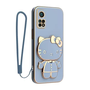 کاور گاردتک اساک مدل Kitty Strap مناسب برای گوشی موبایل شیائومی Mi 10T/ Mi 10T Pro به همراه بند