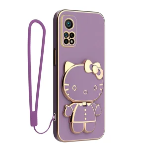 کاور گاردتک اساک مدل Kitty Strap مناسب برای گوشی موبایل شیائومی Mi 10T/ Mi 10T Pro به همراه بند