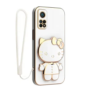 کاور گاردتک اساک مدل Kitty Strap مناسب برای گوشی موبایل شیائومی Mi 10T/ Mi 10T Pro به همراه بند