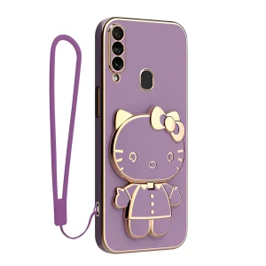 کاور اسپارتان مدل Kitty مناسب برای گوشی موبایل سامسونگ Galaxy A20s به همراه بند نگهدارنده
