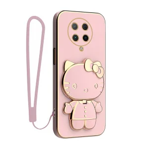 کاور گاردتک آساک مدل Kitty Strap مناسب برای گوشی موبایل شیائومی Poco F2 Pro به همراه بندآویز