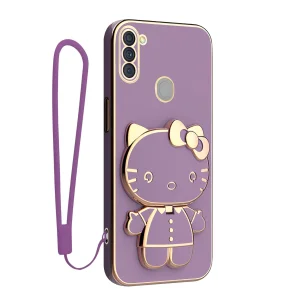 کاور اسپارتان مدل Kitty مناسب برای گوشی موبایل سامسونگ Galaxy A11 به همراه بند نگهدارنده