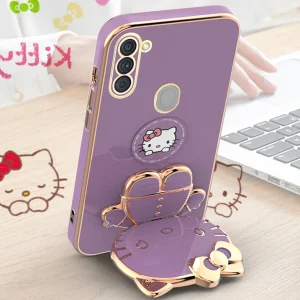 کاور اسپارتان مدل Kitty مناسب برای گوشی موبایل سامسونگ Galaxy A11 به همراه بند نگهدارنده
