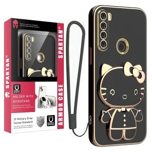 کاور اسپارتان مدل Kitty مناسب برای گوشی موبایل شیائومی Redmi Note 8 به همراه بند نگهدارنده