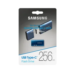 فلش مموری سامسونگ مدل MUF-C ظرفیت 256 گیگابایت با رابط USB-C و استاندارد USB 3.2 Gen1، بدنه پلاستیکی