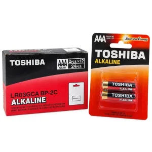 باتری نیم قلمی توشیبا مدل Alkaline بسته 12 عددی
