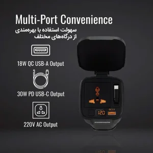 اینورتر برق خودرو پرودو مدل DriveStation PDCI103BK توان 200 وات