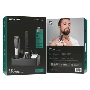ست ماشین اصلاح موی سر و صورت و بدن شارژی گرین لاین مدل GN5N1GROMSTBK