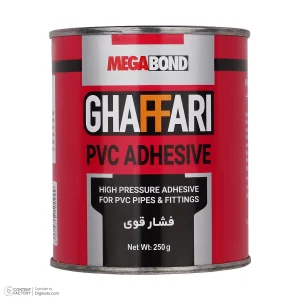 چسب پی وی سی غفاری مدل Mega Bond وزن 250 گرم مجموعه 24 عددی