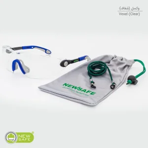 عینک ایمنی نیوسیف مدل ضدبخار و ضدخش کد Vexel