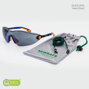 عینک ایمنی نیوسیف مدل ضدبخار و ضدخش کد Vexel