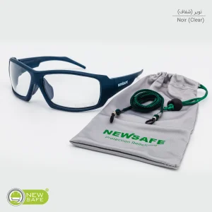 عینک ایمنی نیوسیف مدل ضدبخار و ضدخش کد Noir