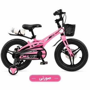 دوچرخه کودک اوکی سایز 16 مدل MB70 بدنه منیزیومی با ترمز دیسکی و چرخ کمکی کد 2392