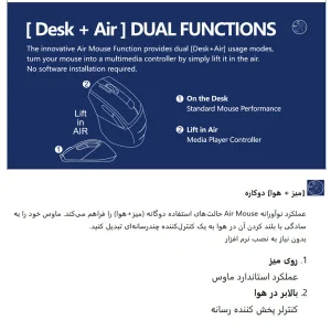 ماوس بی سیم و باسیم ای فورتک مدل FG45CS-AIR2