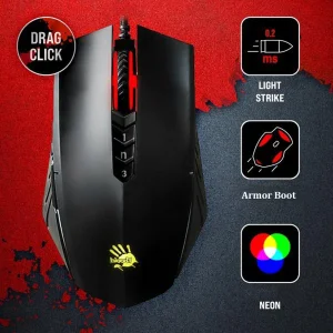 ماوس مخصوص بازی بلادی مدل A7O_MATTE BLACK