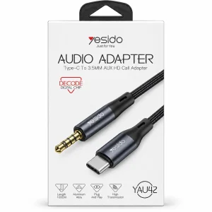 کابل تبدیل USB-C به AUX یسیدو مدل YAU42 طول 1 متر