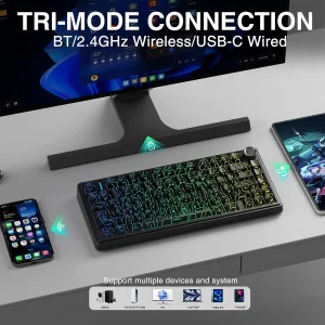 کیبورد بی سیم آئولا مدل F75 HE Magnetic Switch