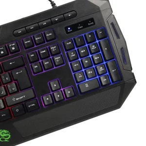 کیبورد گیمینگ تسکو مدل TK 8124، سوییچ ممبران، Full-Size، نورپردازی RGB LED