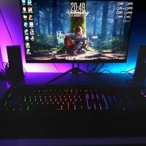 کیبورد گیمینگ تسکو مدل TK 8124، سوییچ ممبران، Full-Size، نورپردازی RGB LED