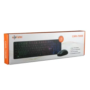 کیبورد و ماوس گیمینگ فاطر مدل CWR-7000B، سوییچ ممبران، Full-Size، نورپردازی RGB