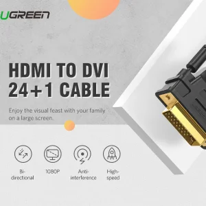 کابل تبدیل HDMI به DVI یوگرین مدل HD106-10135 طول 2 متر