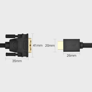 کابل تبدیل HDMI به DVI یوگرین مدل HD106-10135 طول 2 متر