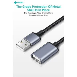 کابل افزایش طول USB کوتتسی مدل 87802-2m طول 2 متر