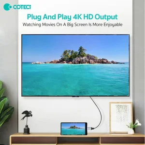 کابل تبدیل USB-C به HDMI کوتتسی مدل 33025 طول 2 متر