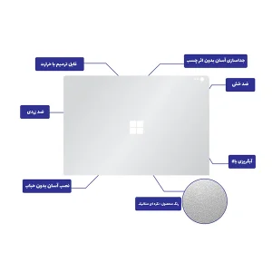 برچسب محافظ توییجین و موییجین کد 02 مناسب برای لپ تاپ مایکروسافت surface book 1/13.5inch