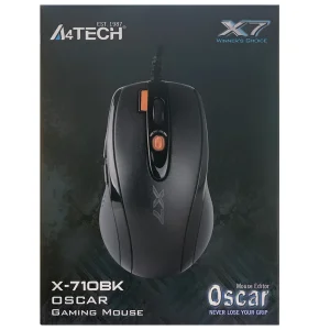 ماوس با سیم مخصوص بازی ای فورتک مدل OSCAR_X_71O_BK