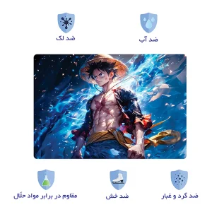 استیکر لپ تاپ توییجین و موییجین طرح one piece کد 01 مناسب برای لپ تاپ 15.6 اینچ به همراه برچسب حروف فارسی کیبورد
