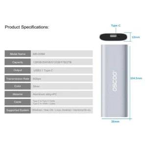 اس اس دی اکسترنال اوسکو مدل MD-005M ظرفیت یک ترابایت