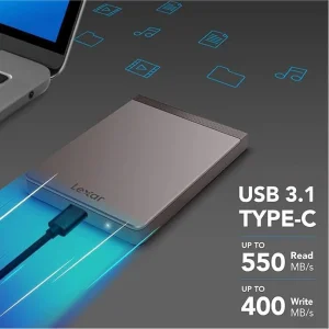 اس اس دی اکسترنال لکسار مدل SL200 ظرفیت 512 گیگابایت رابط USB 3.1 Gen1