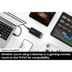 اس اس دی اکسترنال سامسونگ مدل Portable SSD T5 EVO ظرفیت چهار ترابایت