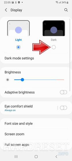 نحوه فعال یا غیر فعال کردن حالت تاریک (Dark Mode) در گوشی Galaxy A32 5G