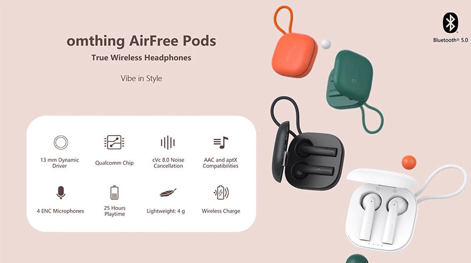 ویژگی‌ و مشخصات هندزفری بلوتوث Omthing AirFree Pods