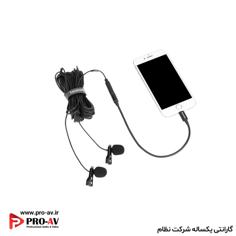 میکروفن یقه‌ ای موبایل سارامونیک مدل LavMicro U1C دوتایی