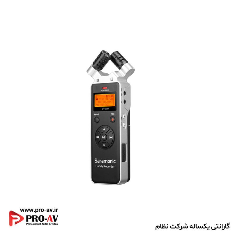 رکوردر صدا سارامونیک مدل SR-Q2M با میکروفون یقه‌ای