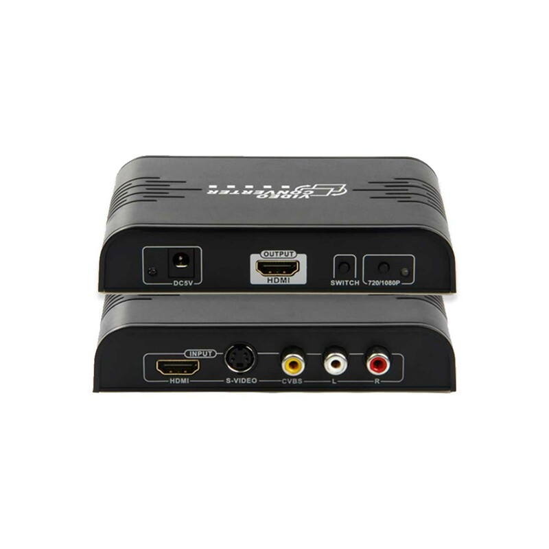 مبدل AV / S-Video همراه با صدای استریو به HDMI برند lenkeng مدل LKV363A