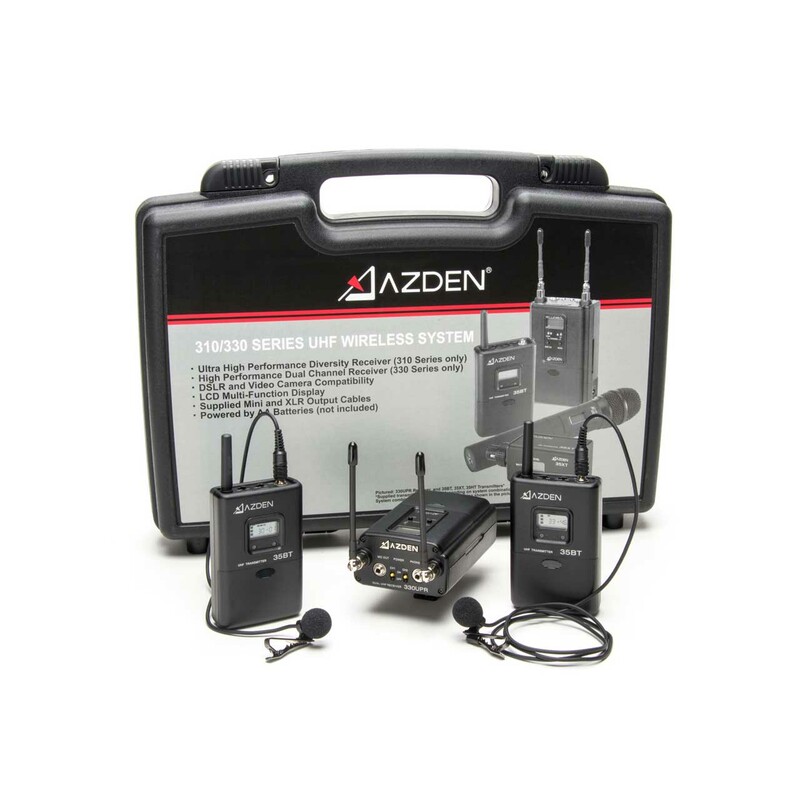 میکروفن بی‌سیم دو کانال AZDEN مدل 330LT