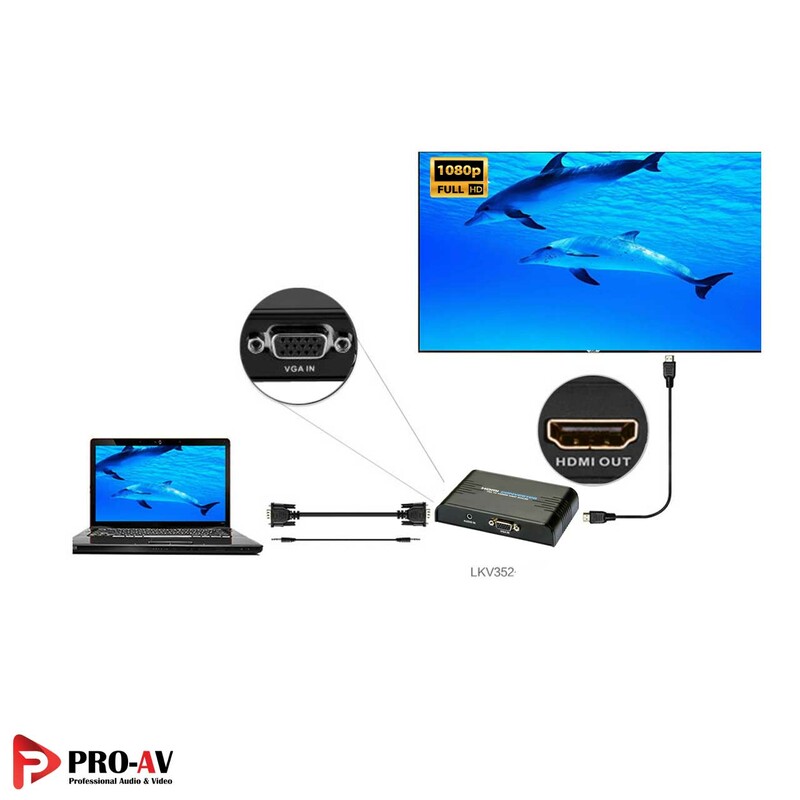 مبدل ویدیو VGA به HDMI لنکنگ مدل LKV352N