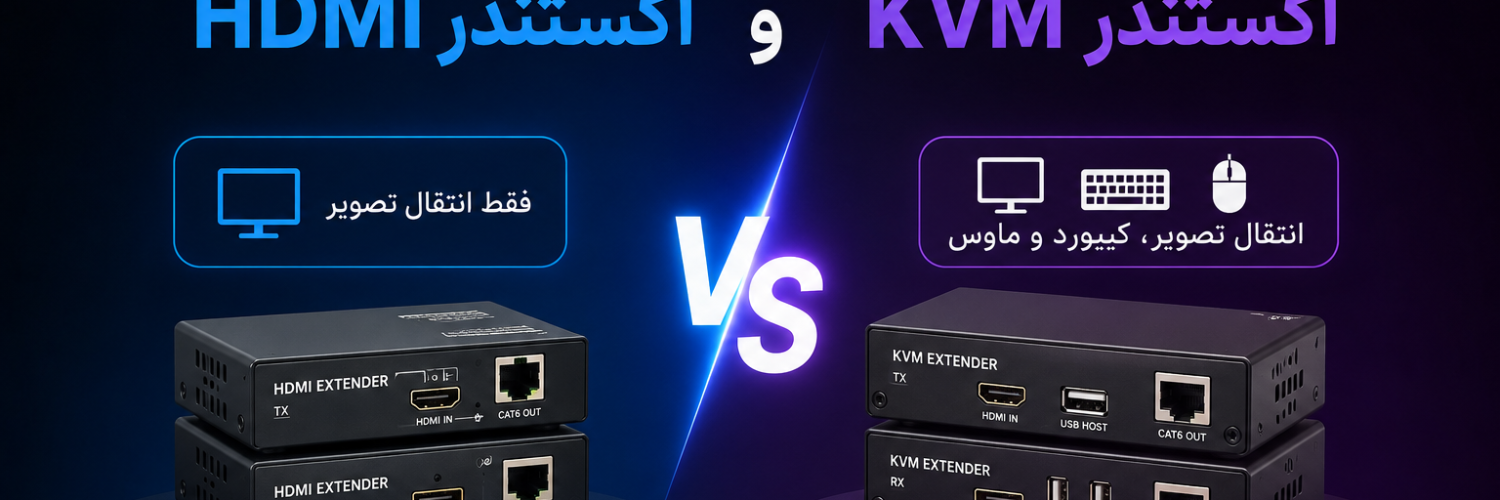تفاوت اکستندر HDMI و اکستندر KVM چیست؟ راهنمای انتخاب بهترین اکستندر