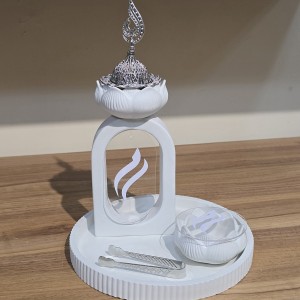 بخور سوز بتنی طرح گل ست ۳ تیکه