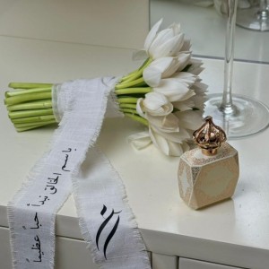 اویز پارچه دسته گل