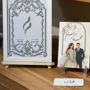 پک قاب عقد ملیله کاری و کارت